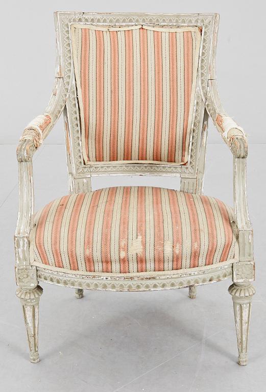 KARMSTOL, gustaviansk, 1700-talets andra hälft.