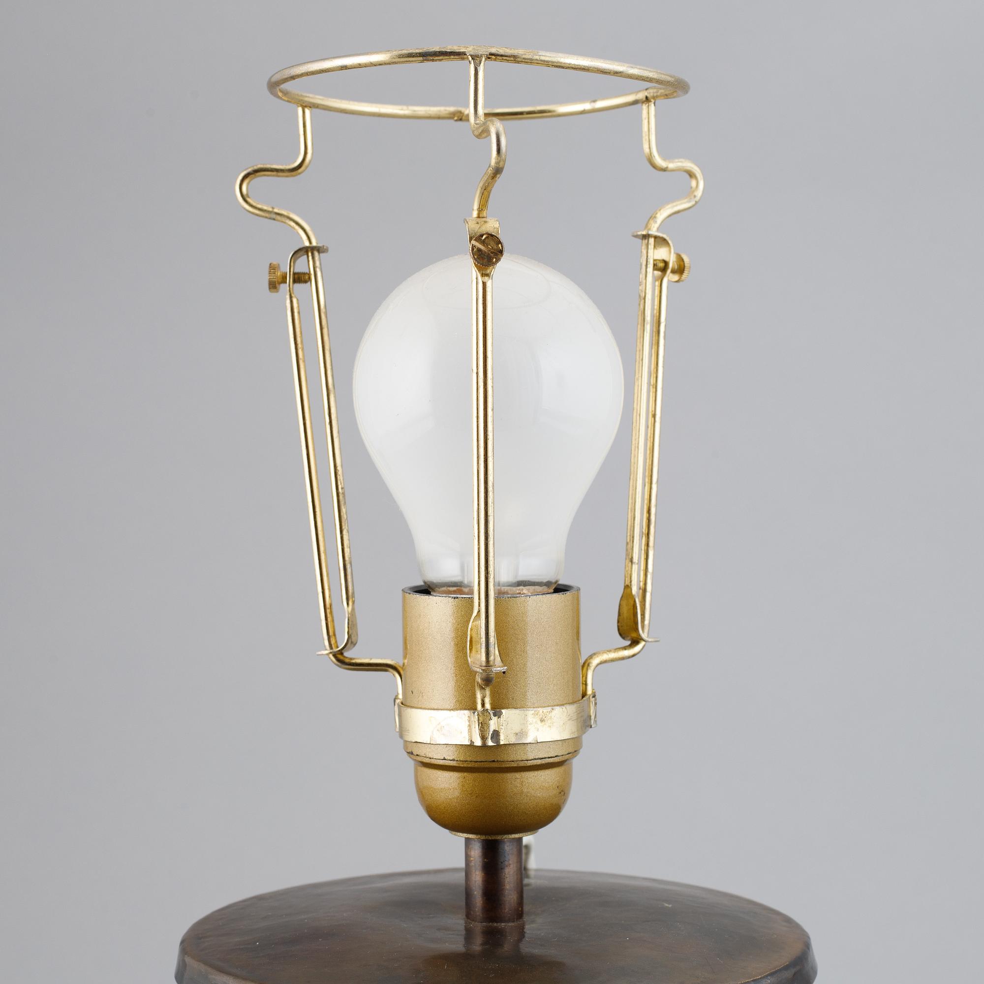 Gunnar Nylund, a stoneware vase / table lamp, Rörstrand, Sweden 1940s.