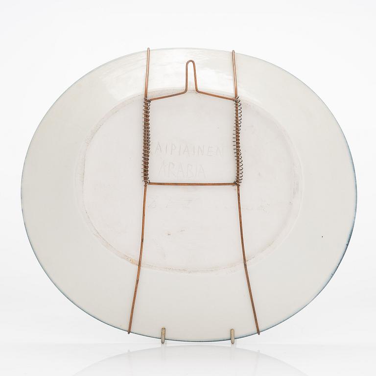 Birger Kaipiainen, a decorative stoneware dish, marked  Kaipiainen, Arabia.