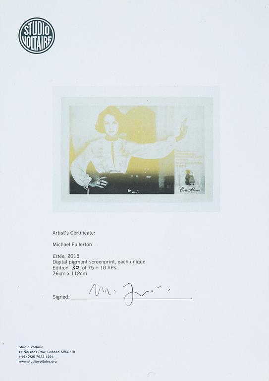 Michael Fullerton, "Estée", 2015.