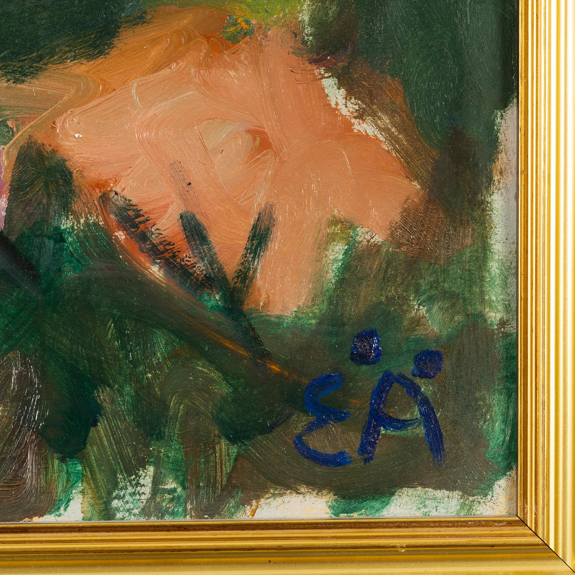 Erling Ärlingsson, oil on paper panel, signed EÄ.