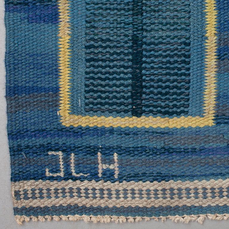 RUG. Flat weave. 202 x 138 cm. Signed JLH MM.