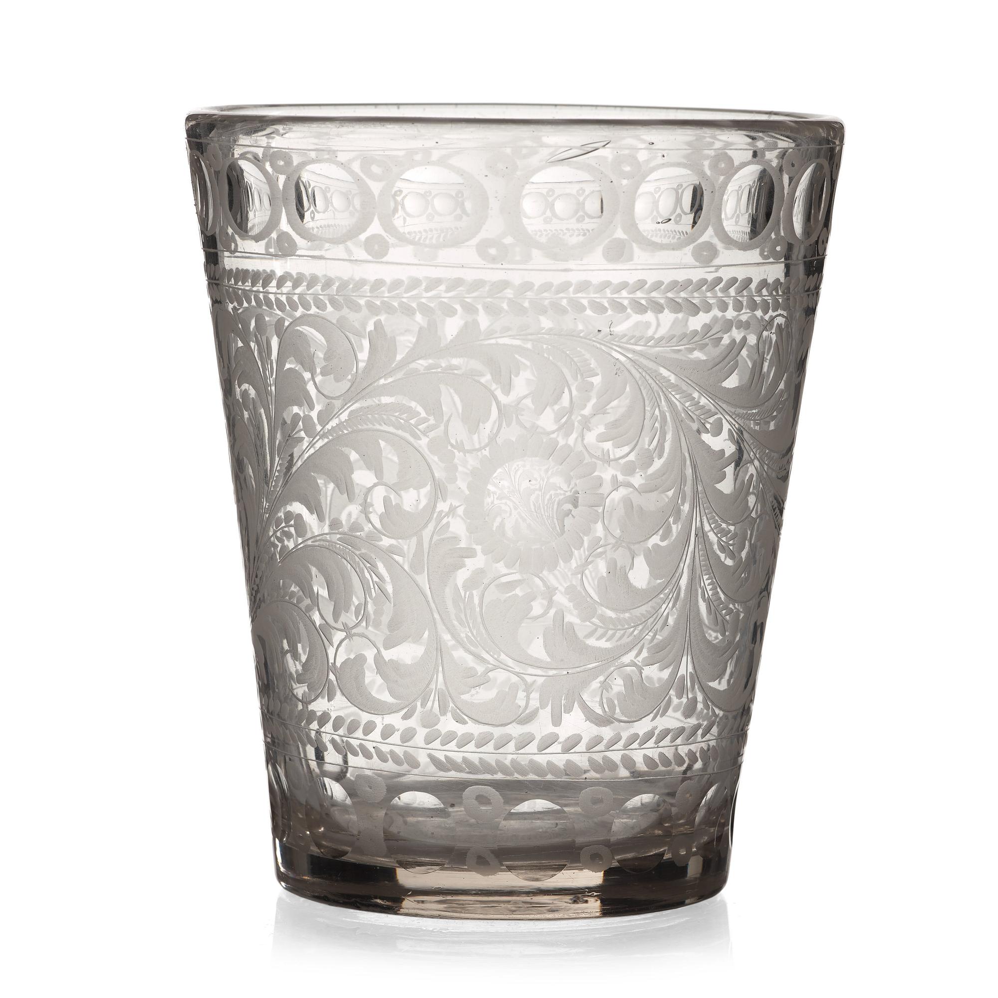 BÄGARE, glas. Nordeuropa, 1700-tal.