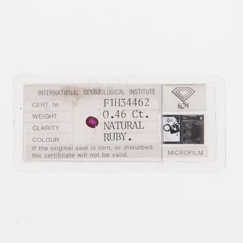 RUBIN, oval fasettslipad 0,46 ct.