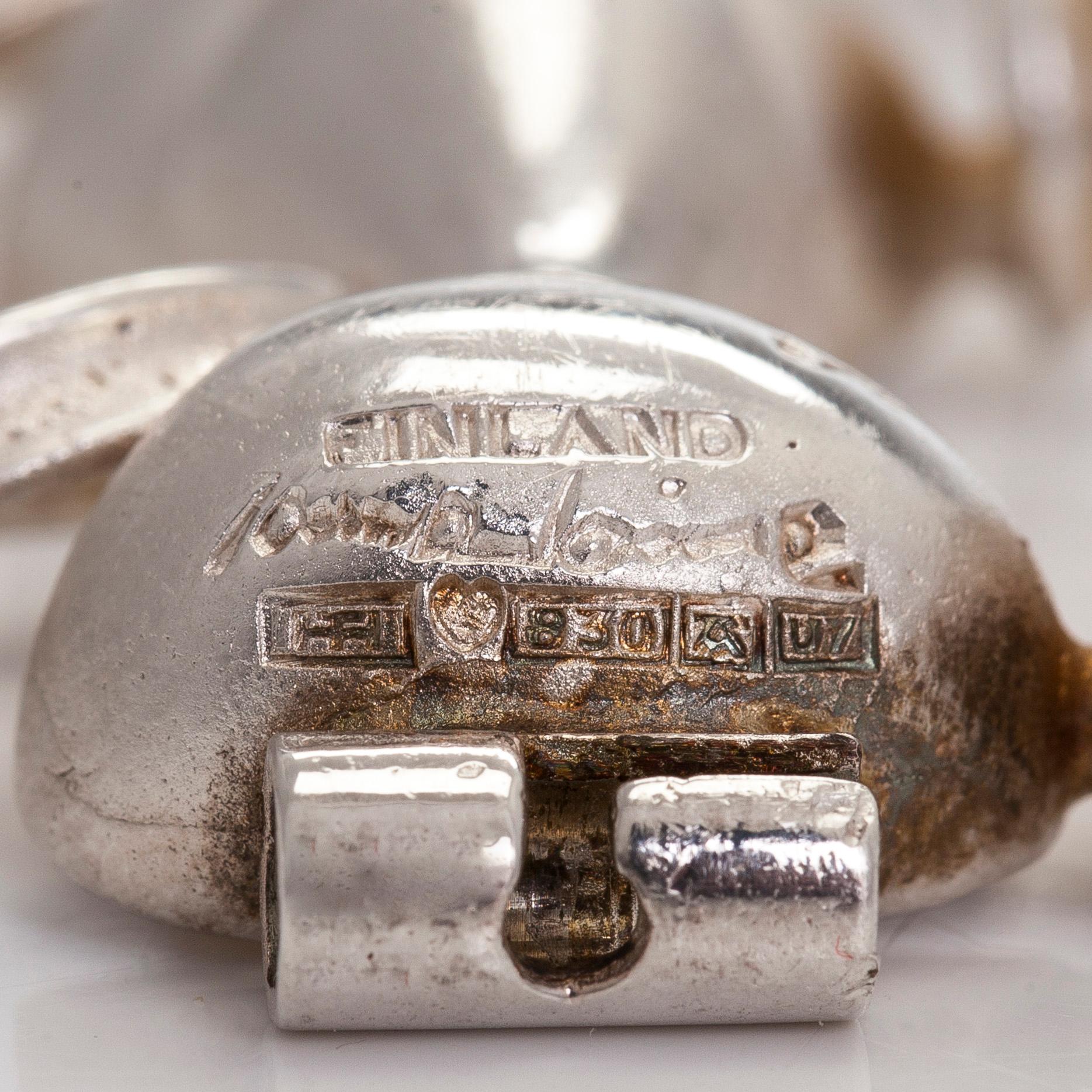 Jorma Laine, armband, silver, Turun Hopea, Åbo 1973.