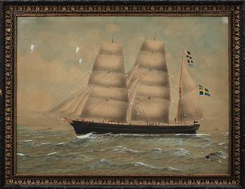 OKÄND KONSTNÄR, akvarell med täckvitt, omkring sekelskiftet 1800/1900.