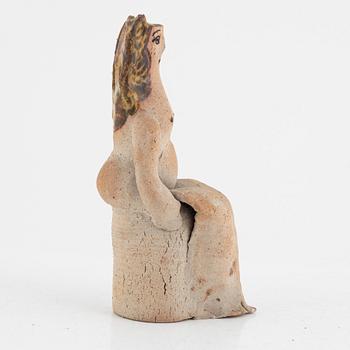 Lisa Larson, a unique chamotte stoneware figurine, dated -69.