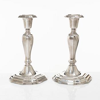Candelsticks, a pair, silver GAB, Stockholm 1962.