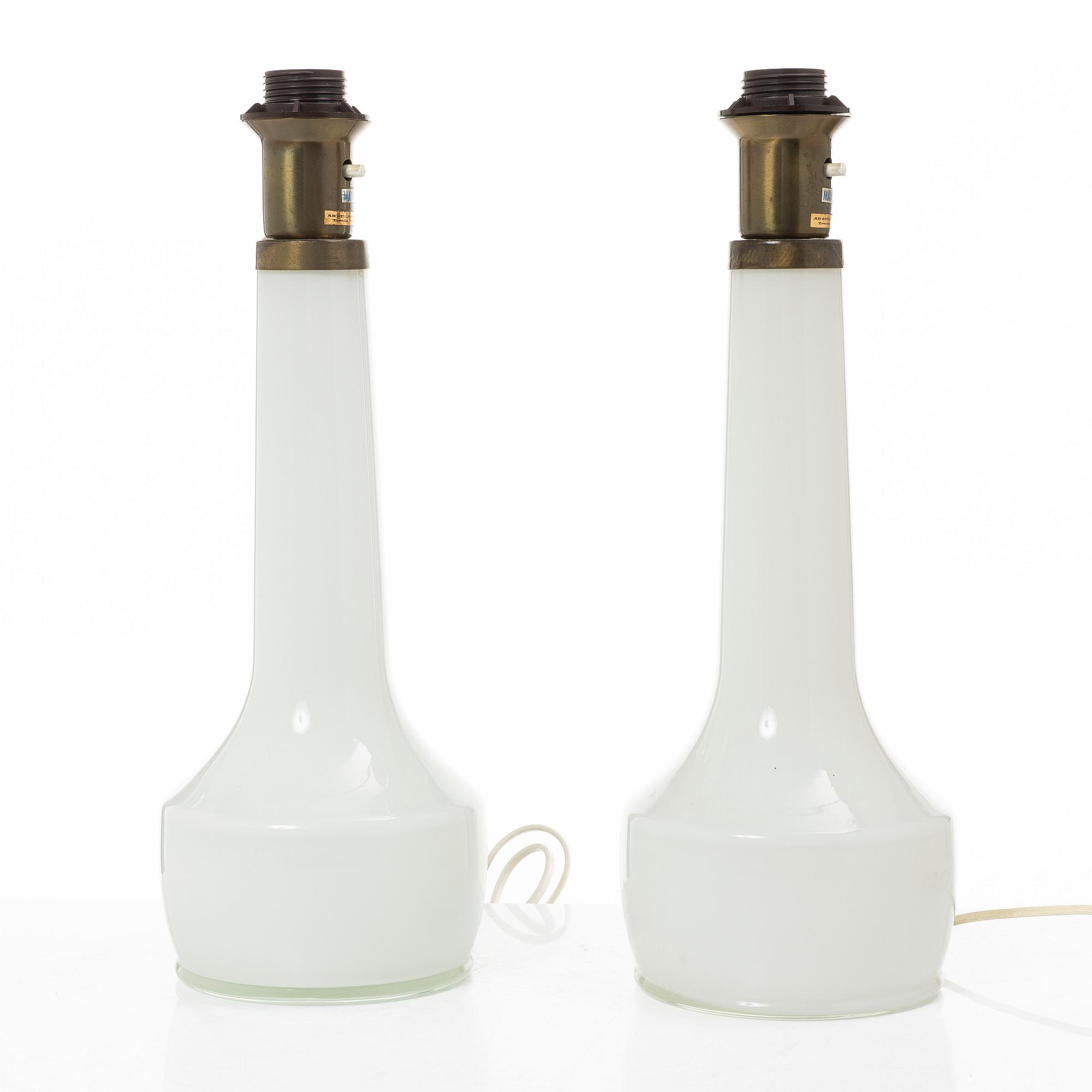 Bordslampor, ett par, Stilarmatur Tranås, 1970-tal.