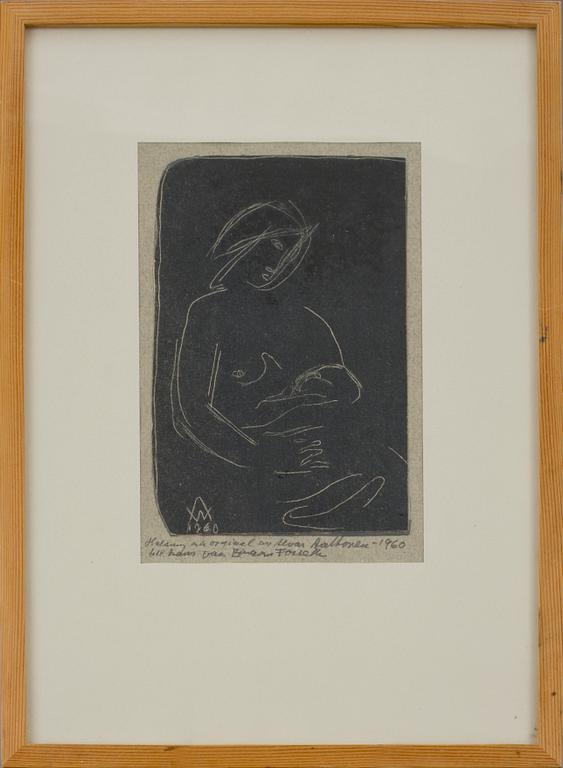 WÄINÖ AALTONEN, litografi, monogramsignerad i trycket, daterad 1960.