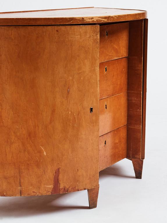 Gunnar Asplund, a Swedish Grace birch sideboard, 1910- 1920's.