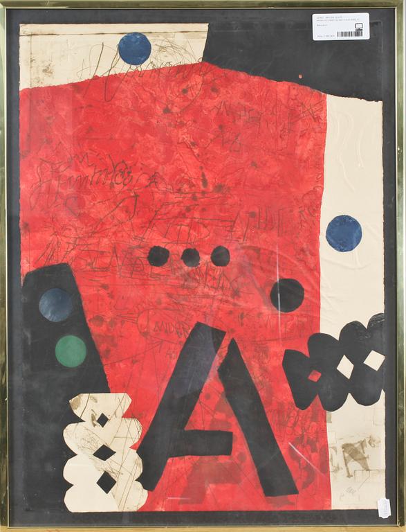 ANTONI CLAVÉ, karborundumetsning, sign o numr 5/40.