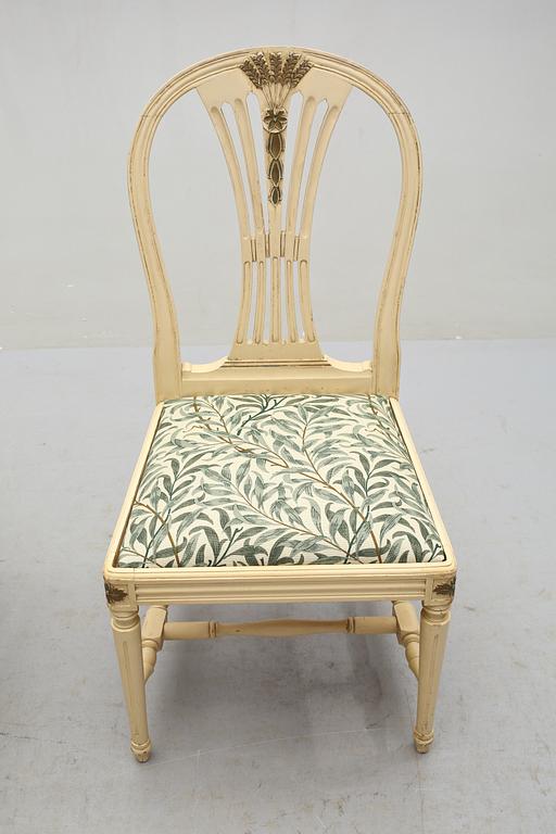STOLAR, 8 st, gustaviansk stil, 1900-talets andra hälft.