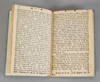 CARL VON LINNÉ, Oeconomia Naturae eller Skaparens allvisa inrättning på vår jord..., 1750.