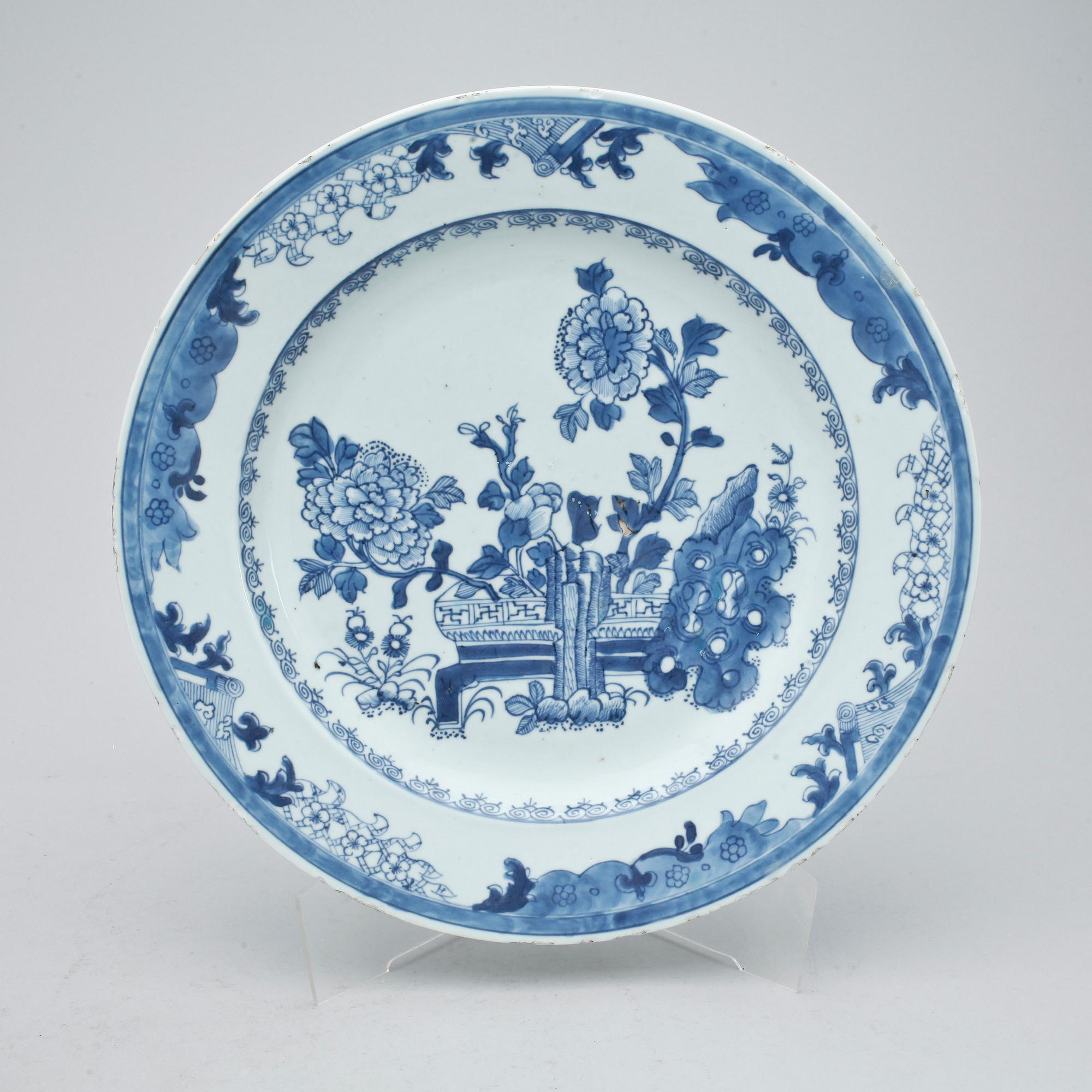 FAT, 3 st, porslin, Kina, Qing dynastin, Qianlong (1735-96).
