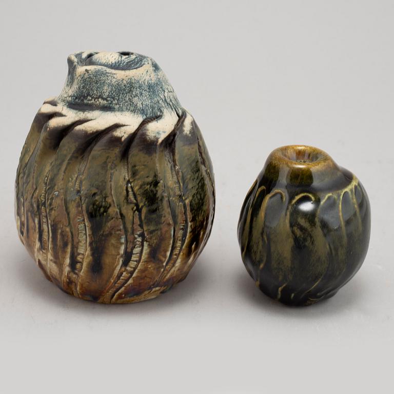 Bengt Berglund, skulpturer, 2 st, stengods, Gustavsberg, 1960/1970-tal.