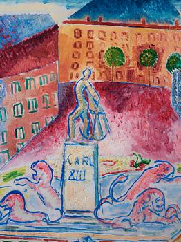 Isaac Grünewald, "Kungsträdgården, i solgasset".