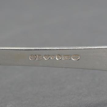 BESTICKSERVIS, 68 delar, silver, "Rosenholm", GAB, Stockholm, 1945. Vikt ca 1419g.