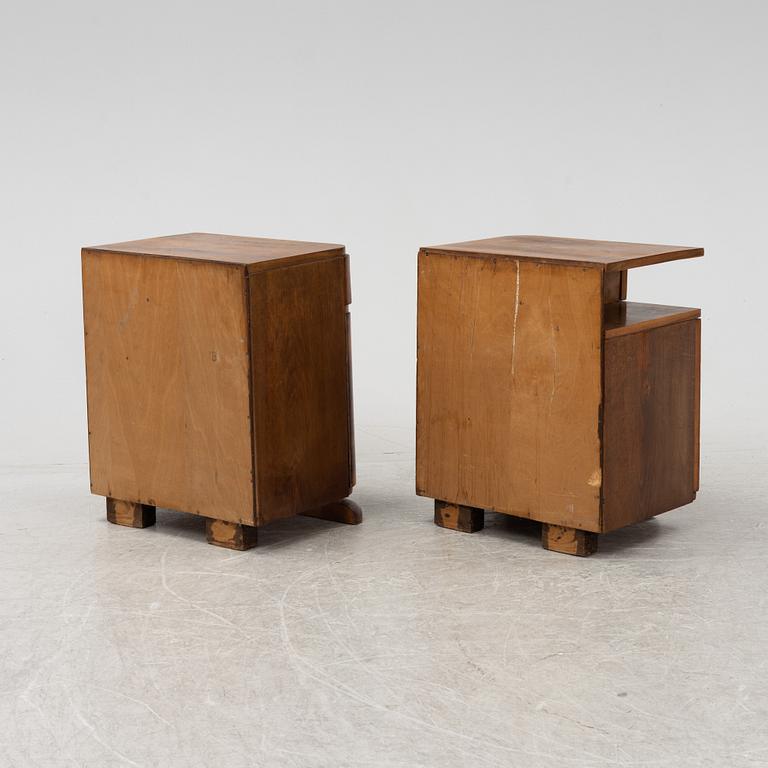 A pair of bedside tables, 1930's/40's.