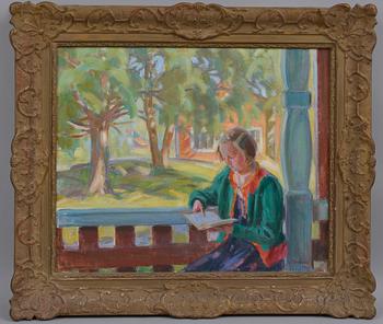 Verner Thomé, A GIRL READING.