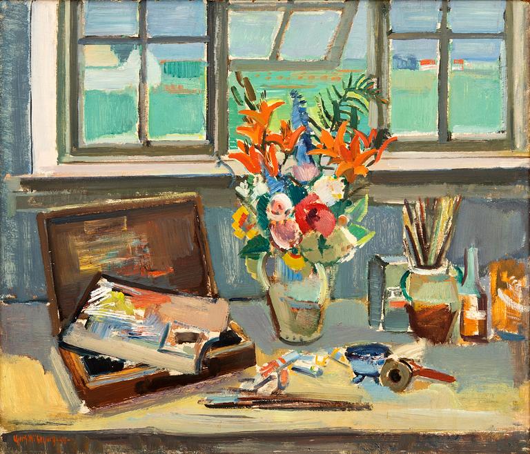 Gerhard Wihlborg, Vid fönstret i ateljén.