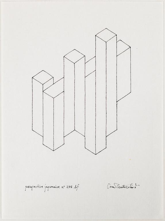 OSCAR REUTERSVÄRD, 10 ink drawings, signed.