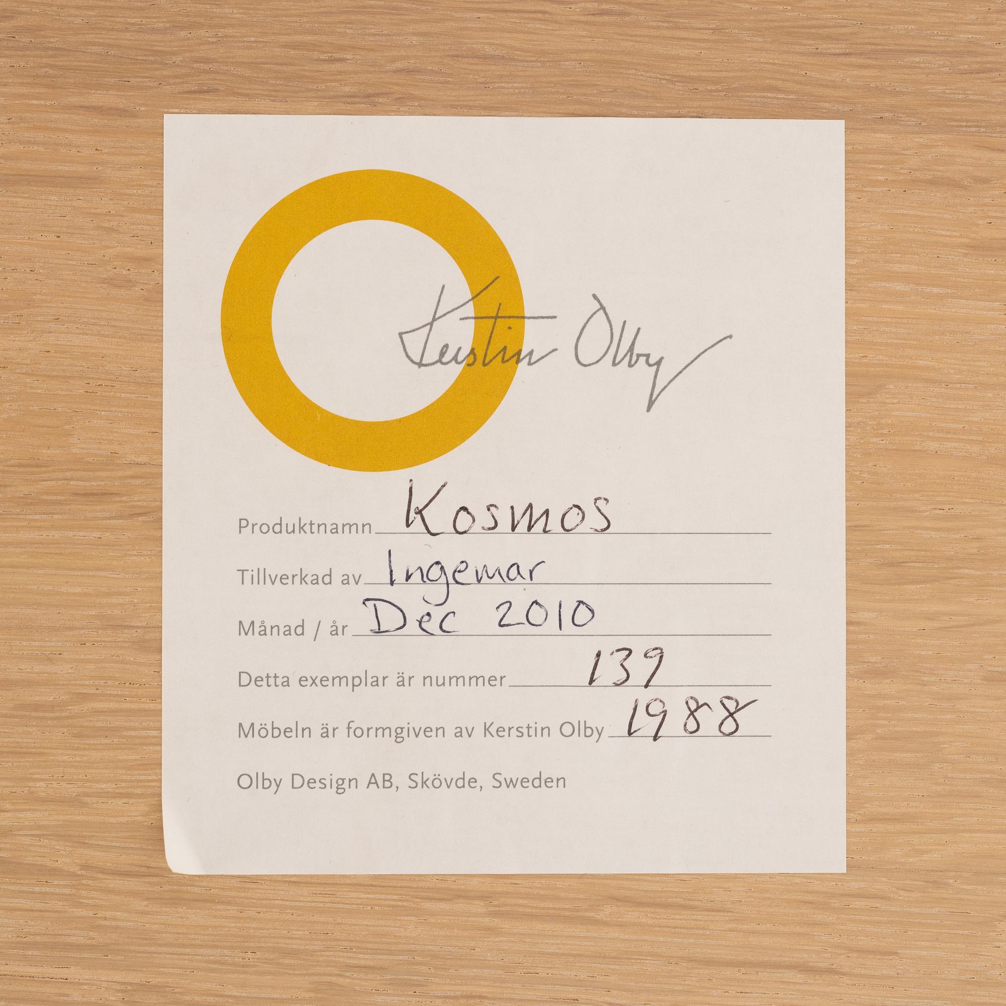 Kerstin Olby, matbord, "Kosmos", Olby design,