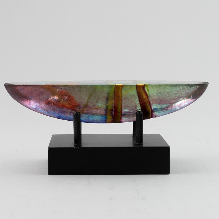 Bertil Vallien, a glass sculpture, signed B Vallien Kosta Boda Atelier.