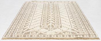 Märta Måås-Fjetterström, matta, "Vita spetsporten", flossa, signerad AB MMF, ca 220 x 136 cm.