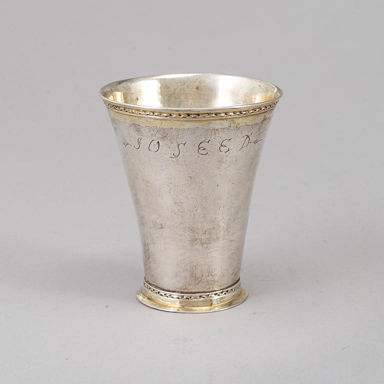 M Simons, bägare, silver, Piteå (1756-59).