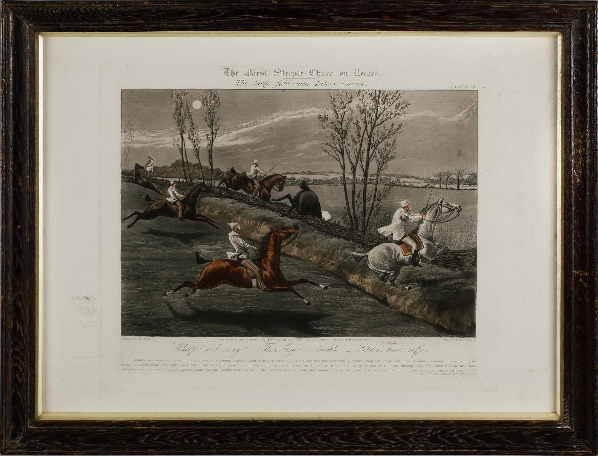 KOPPARSTICK, 4 st, efter Alken, England, 1800-/1900-tal.