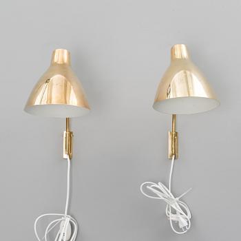 A set of two wall lights stamped Orno, from the 1950s.