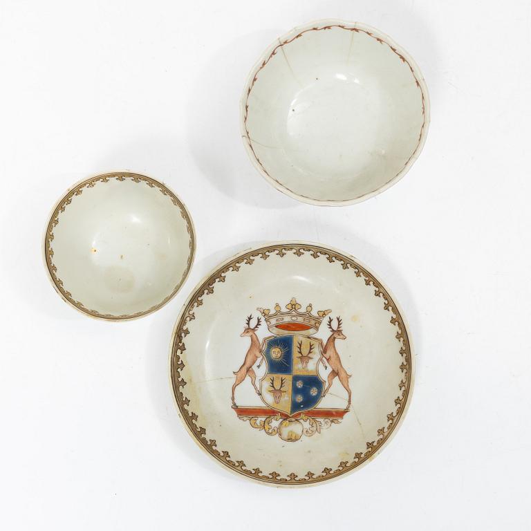 A collection of export porcelain, China, Qing dynasty, 18th century.
