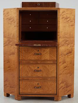 SEKRETÄR/HÖRNSKÅP, art deco, 1930-/40-tal.