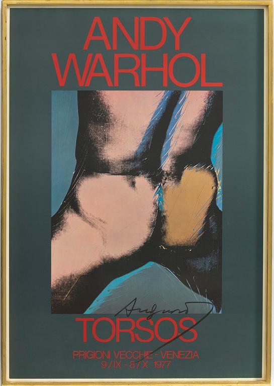 Andy Warhol, After, “Torsos”, exhibition poster, Prigioni Vecchie – Venice, 1977.