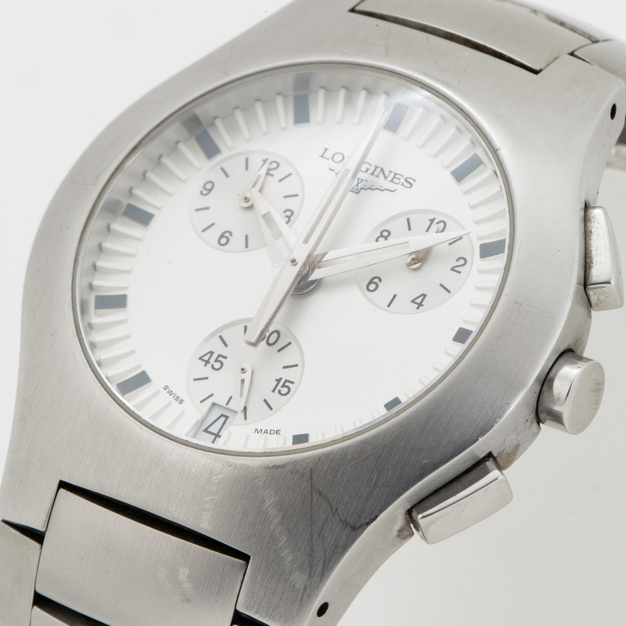 LONGINES, Oposition, chronograph, wristwatch, 38 mm.