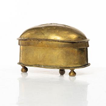 Skrin med lock, av Heinrich H. Werner (mässingslagare i Jönköping, f. 1703-d-1790), Senbarock.