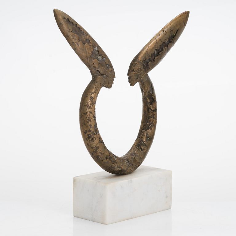 Veikko Myller, sculpture, bronze, signed and dated -90, marked 1/1.