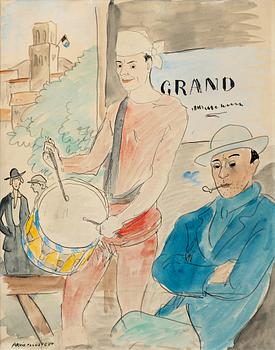 394. Arvid Fougstedt, Street scene with Musicians.