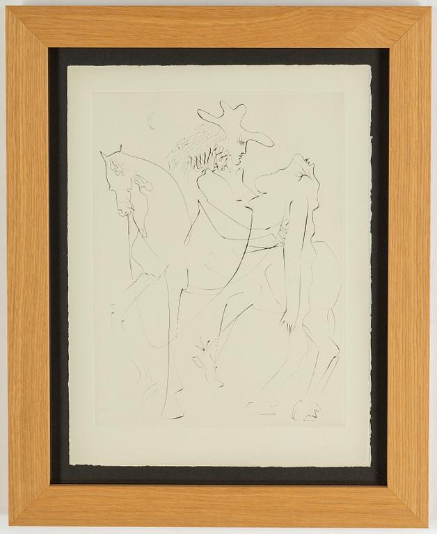 SALVADOR DALÍ, etching and drypoint, 1968, staped signature.