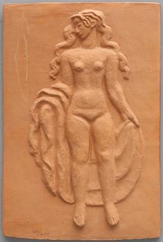 CARL MILLES, relief, terrakotta, stämpelsignerad och numrerad 29/200.