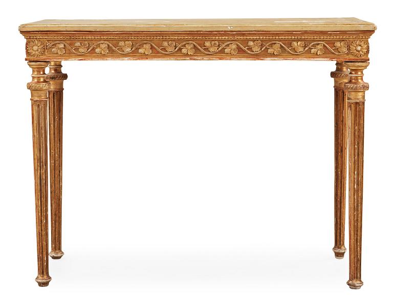 A late Gustavian console table in the manner of P Ljung.