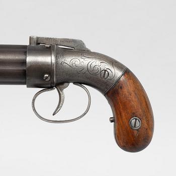 Slaglåsrevolver, amerikansk 1800-talets mitt.