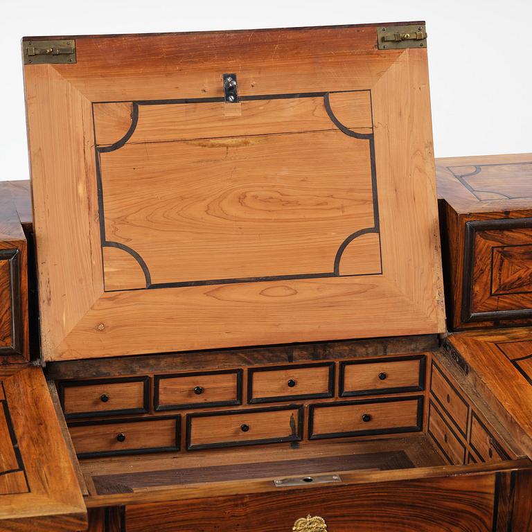 A Swedish Baroque Royal writing desk, by Hindrich von Hachten Ordered for the queen Hedvig Eleonora (1636-1715) 1683.