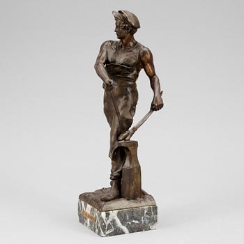 SKULPTUR,  patinerad zink, omkring 1900.