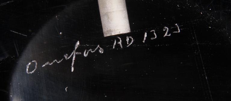 BORDSARMATUR, glas, Carl Fagerlund, Orrefors. Sign.