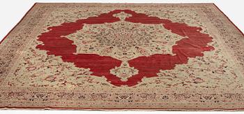 An antique 'Haj Jalili' Tabriz carpet, Northwest Persia, c. 435 x 395 cm.
