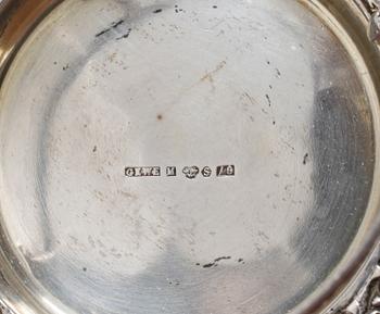 PARTI SILVER, 13 delar, bl.a Lars Larsson, Göteborg, 1849. Total vikt ca 630 gram.