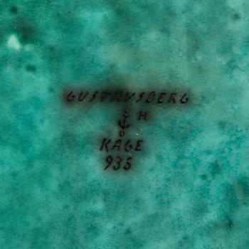 WILHELM KÅGE, URNA med LOCK, stengods, "Argenta", Gustavsberg, 1937.