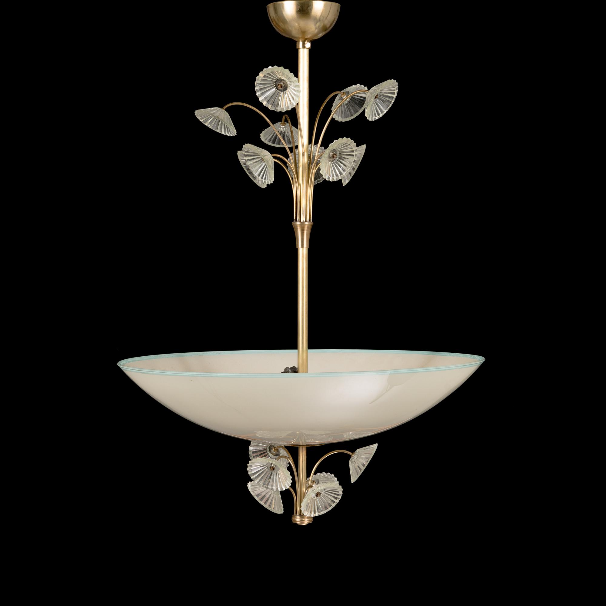 Lisa Johansson-Pape, taklampa, modell 1068, Stockmann Orno, 1940-tal.